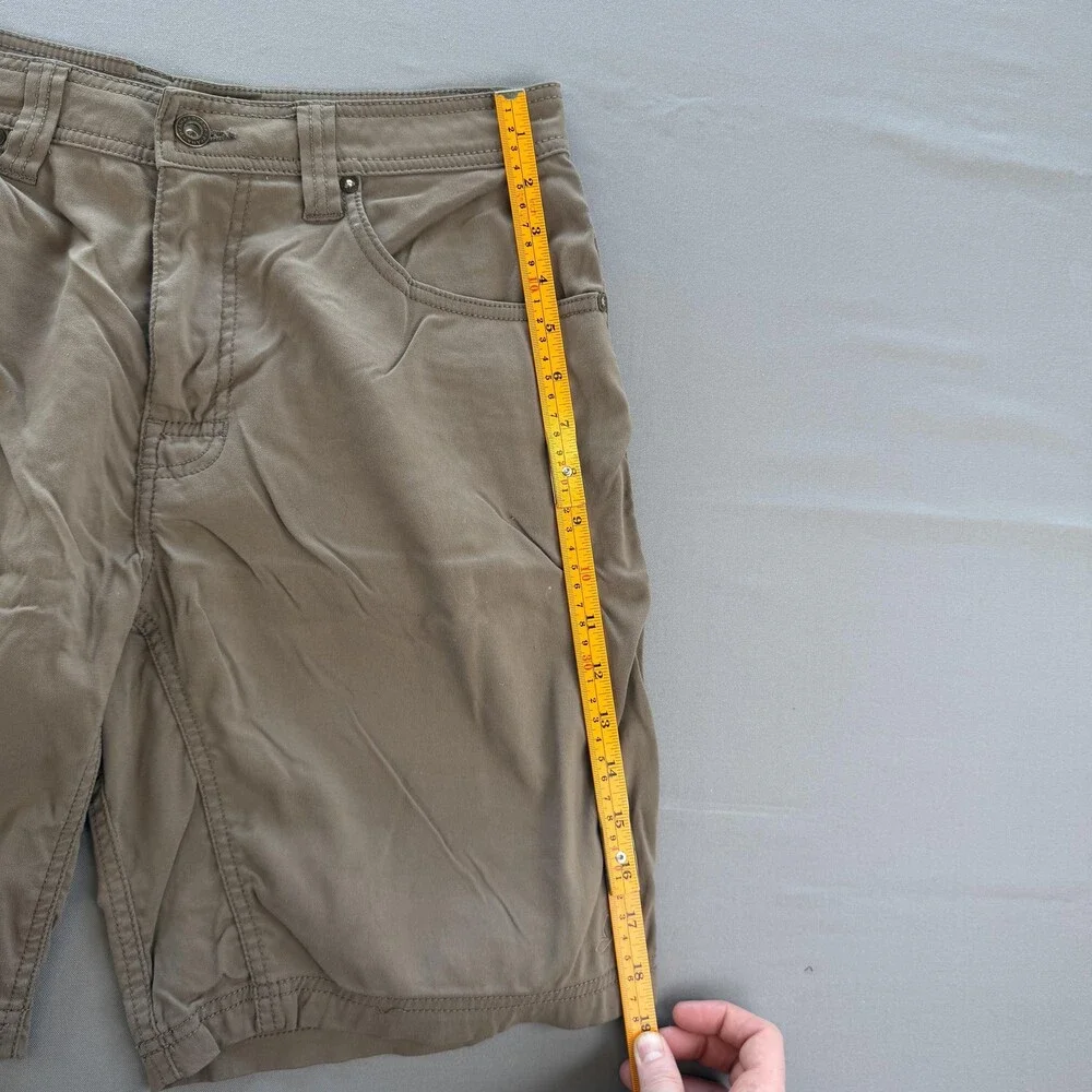 PrAna Shorts Mens FIT 34 Beige Chino 5 Pocket Flat Front Casual Outdoor 9 Inseam